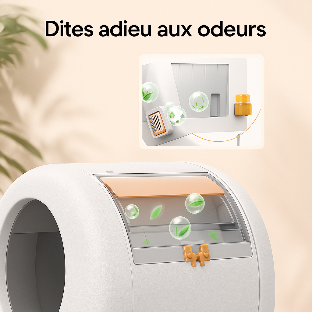 🐾 Litière pour Chat Intelligente Automatique – Auto-Nettoyante Connectée